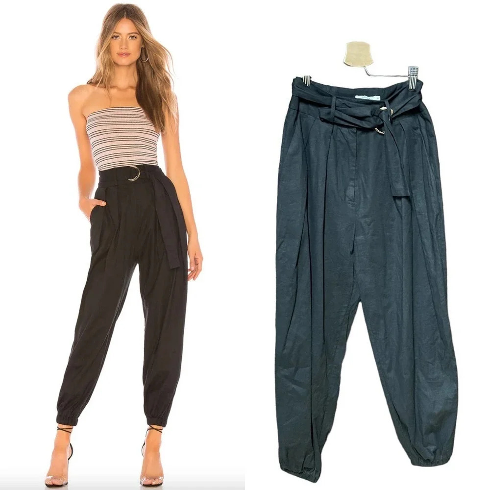 Tularosa Melina‎ Black Belted Jogger Pants Size XS